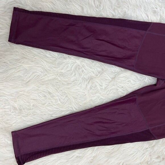 Sweaty Betty Womens Power 7/8 Mesh Workout Cropped Leggings Red Maroon Medium - Picture 6 of 12